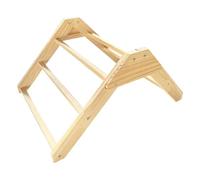 Estante portátil de madera para aves de corral, percha triangular que ahorra espacio con piezas extraíbles para pollitos de madera y rampas