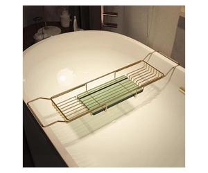 Estante portátil independiente para bañera, estante de acero inoxidable para bañera para spa y lectura, nizer de baño ajustable (color 1)