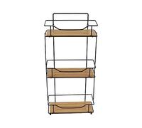 ESTANTE RECTANGULAR PARA COLOCAR O FIJAR 3 NIVELES BAMBÚ - BAMBÚ NEGRO