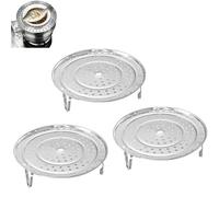 Estante redondo para cocinar al vapor de 21,5 cm, inserto de cocina de acero inoxidable para ollas y sartenes, utensilio de cocina versátil para cocinar al vapor verduras, albóndigas, mariscos y