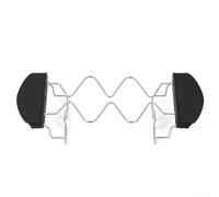 Estante resistente para tostadas con 6 ranuras para tostadas calientes, soporte de acero inoxidable resistente para desayunos familiares, cocinas del Reino Unido, 26 cm (olas negras)