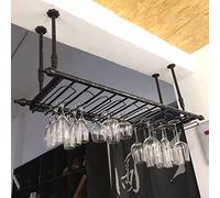 Estante rústico de metal ajustable para vinos, soporte vintage para copas y almacenamiento de vidrio para el hogar, restaurantes y bares, solución de exhibición de vino de 100 cm