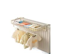 Estante sobre radiador con diseño Hueco, tendedero sin Taladro for barandilla de balcón, alféizar de Ventana, Sala de Estar y Dormitorio(Natural,40cm/16in)