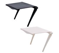 Estante superior multifuncional para monitor de ordenador/televisor de pantalla plana, montaje en pared con orificios para cuerdas y plataforma