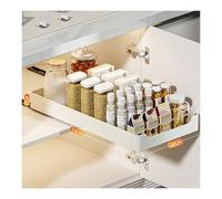 Estante telescópico para cajones para cocina y baño, organizador de gabinete extraíble con diseño versátil, no requiere taladrar, organizador de cajones deslizante (53 x 30 x 7)