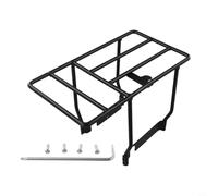 Estante trasero de acero sólido para scooter eléctrico | Portaequipajes resistente | Accesorio de modificación de marco trasero para estante de equipaje metálico | Negro 27 x 17 x 15 cm