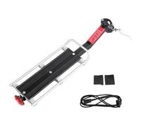 Estante trasero de aleación de aluminio para bicicleta, soporte de carga de liberación rápida para tubo de asiento de 26 a 32 mm, estante de equipaje de bicicleta negro con cuerda de amarre