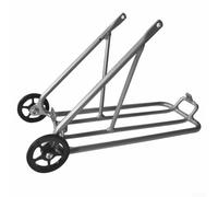Estante trasero de aleación para Brompton de 16 pulgadas con rueda Easy | Construcción de aleación de aluminio, ligera pero fuerte, se adapta a Brompton de 16 pulgadas, incluye rodillo de rueda fácil