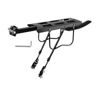 Estante Trasero De Bicicleta,Portaequipajes Trasero De Bicicleta - Soporte de tableta trasera con reflectores de advertencia,Soporte de estante portaequipajes de bicicleta de liberación rápida