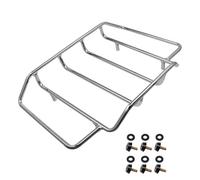 Estante Trasero para Touring para Road para King para Street para Glide para FLHR Paquete Viaje Motocicleta Paquete Equipaje Portaequipajes Superior(Chrome)