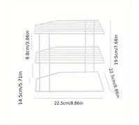 Estante triangular de cocina, organizador de platos y tazones multinivel, estante de esquina para utensilios, estante de hierro , ahorrador de