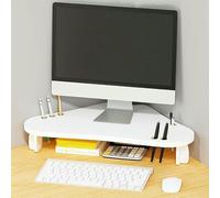 Estante triangular ergonómico para escritorio, elevador de pantalla de esquina con soporte para bolígrafo y gestión de cables, organizador de laptop y tableta para el hogar, solución de hundimiento