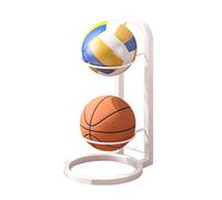 Estante vertical multicapa de almacenamiento de pelotas deportivas extraíble para garaje, interior y exterior, baloncesto, fútbol, voleibol, color blanco, segundo piso