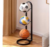 Estante vertical para almacenamiento de globos, soporte blanco para balón de baloncesto y fútbol, dormitorio y garaje, jaula de exhibición de pelotas deportivas, perfecto para habitaciones de niños