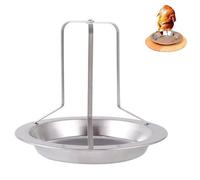 Estante vertical para asar pollo, 3 piezas, soporte vertical para asar pollo, soporte para asador con bandeja de goteo, estante de acero inoxidable para asar pavos, parrilla para horno, barbacoa