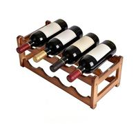 Estante Vino Madera - Organizador De 8 Botellas Y 2 Niveles Que Ahorra Espacio - Organizador De Almacenamiento De Vino | Para Familia Adultos Hombres Mujeres Entusiastas Boda Vacaciones Interior Hogar