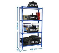 Estanteria 1500x1200x300 SIMONCLICK MEGAPLUS 4/300 1500 AZUL/BLANCO marca SIMONRACK