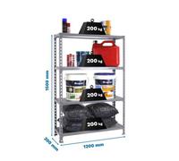 Estanteria 1500x1200x300 SIMONCLICK MEGAPLUS 4/300 1500 GRIS/GRIS marca SIMONRACK