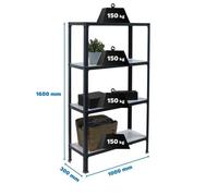 Estanteria 1600x1000x300 SIMONHOME CLICK WOOD PLUS 4/300 ANTRACI/BLANCO marca SIMONRACK