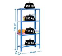Estanteria 1600x800x300 SIMONHOME CLICK MINI 4/300 AZUL/BLANCO marca SIMONRACK