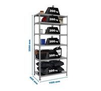 Estanteria 2500x1100x400 SIMONCLICK SUPERPLUS 6/400 GRIS/GRIS marca SIMONRACK