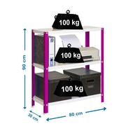 Estanteria 900x800x300 SIMONHOME CLASSIC MINI 3/300 ROSA/BLANCO marca SIMONRACK