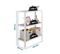 Estanteria 900x800x300 SIMONHOME CLICK WOOD MINI 3/300 BLANCO/ROBLE NODI marca SIMONRACK