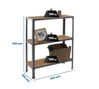 Estanteria 900x800x300 SIMONHOME CLICK WOOD MINI 3/300 GRIS/OSB marca SIMONRACK