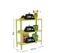 Estanteria 900x800x300 SIMONHOME CLICK WOOD MINI 3/300 VERDE/BLANCO marca SIMONRACK