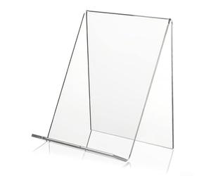 Estantería acrílica transparente con diseño oblicuo para oficina en casa, soporte de exhibición al por menor, organizador de encimera de producto transparente, soporte inclinado moderno para libros