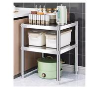 Estantería ajustable de acero inoxidable para lavandería, cocina, baño (35 x 55 x 60 cm), estante vertical para una gestión eficiente del espacio