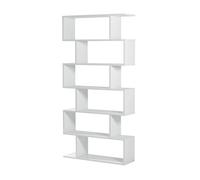 Habitdesing Estantería Alta Moderna Color Blanco Comedor salón despacho 192x80x25 cm