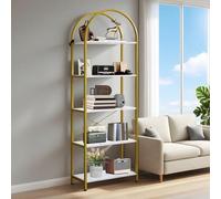 Estantería alta con 5 niveles, estantería de pie de madera y metal, estantería industrial alta y estrecha para salón y oficina, dormitorio, estantería abierta en diseño vintage, 60 x 28 x 180 cm