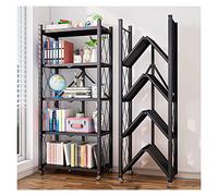 Estantería alta estantería plegable de suelo simple para sala de estar de los niños, estante de almacenamiento para dormitorio, estantería de hierro móvil, organizador de estantería (color: 09)