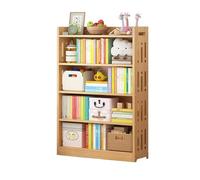 Estantería Alta for Libros con 2 cajones y estantes Mueble de Almacenamiento for Sala de Estar Mueble de exhibición Independiente de Madera, 25 cm de Ancho(80 * 25 * 136cm)
