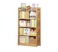 Estantería Alta for Libros con 2 cajones y estantes Mueble de Almacenamiento for Sala de Estar Mueble de exhibición Independiente de Madera, 25 cm de Ancho(50 * 25 * 136cm)