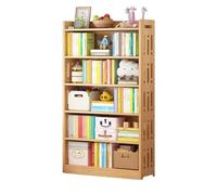 Estantería Alta for Libros con 2 cajones y estantes Mueble de Almacenamiento for Sala de Estar Mueble de exhibición Independiente de Madera, 25 cm de Ancho(90 * 25 * 166cm)