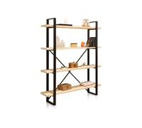 Estantería alta plank roble salvaje - negro 150 x 180 x 35 cm