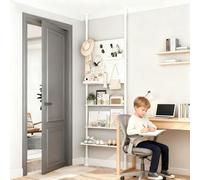 Estantería alta y estrecha ajustable,estante almacenamiento para baño con montaje a tensión, organizador portátil ajustable para exhibiciones,almacenamiento industrial sobre el inodoro(24.41IN)