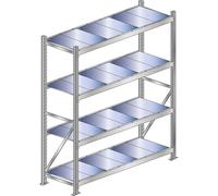 Estantería amplia, carga por balda 500 kg SCHULTE, anchura de compartimento 1500 mm, estantería de ampliación