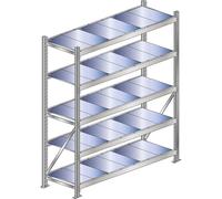 Estantería amplia, carga por balda 500 kg SCHULTE, anchura de compartimento 1500 mm, estantería de ampliación