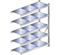 Estantería amplia, carga por balda 500 kg SCHULTE, anchura de compartimento 2250 mm, estantería de ampliación