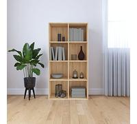 Estantería/Aparador Madera contrachapada Roble 66x30x97,8 cm,Elegante Estantería de Libros de Madera Sonoma con 8 Compartimentos para Almacenamiento y Decoración Armarios y estanterías