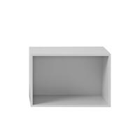 Estantería Apilable con Placa Posterior Grande Gris