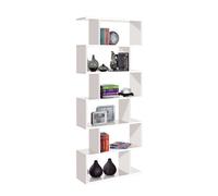 Estanteria athena alta comedor recibidor decoración color blanco, roble canadian o cemento 80x192x24 cm