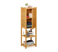 Estanteria bambu baño estante con puerta 5 baldas fácil montaje 5 estantes