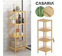 Estantería bambú natural 110x33x33cm 4 baldas interior