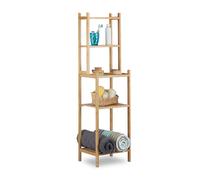 Estantería baño bambú con 5 compartimientos estante cocina madera, estante pie