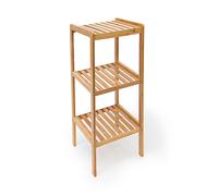 Estanteria baño mueble de almacenamiento 3 baldas 79 cm estantería de bambú