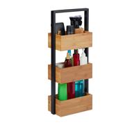 Estanteria baño organizador de bambú estante auxiliar mueble compacto ligero
